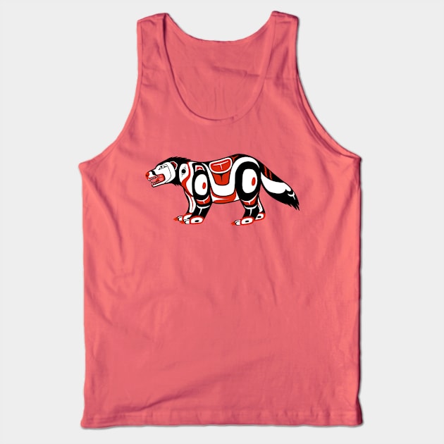 Haida Wolverine Tank Top by gabitolgyesi